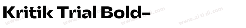 Kritik Trial Bold字体转换